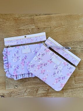 LoveShackFancy x Target -
Happy Thoughts Flat Zip Pencil Cases in Hibiscus 🎀💜
